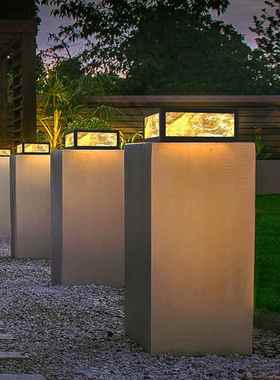 能太阳能柱头灯G-0503户庭院灯景观柱子灯防水外门柱灯岩墙板灯太