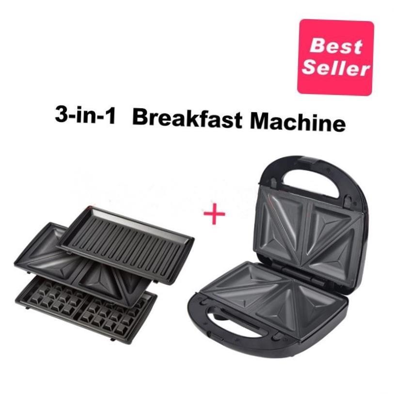 3 in 1 Sandwich Maker Waffle Machine Panini Toaster 220 110v