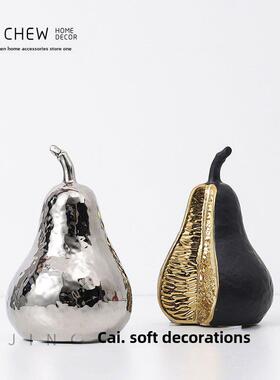 现代无障碍豪华电镀陶瓷创意小饰品样板间软装客厅电视柜餐桌装饰