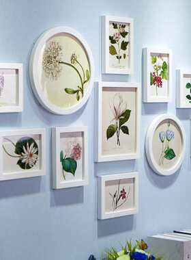 实木相框田园风挂画YX11餐厅实木小相框墙挂墙创意组合卧室相片墙