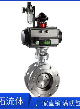 法兰式气动蝶阀|D643W-10P|常闭式|DN150DN200MM|304不锈钢碟阀