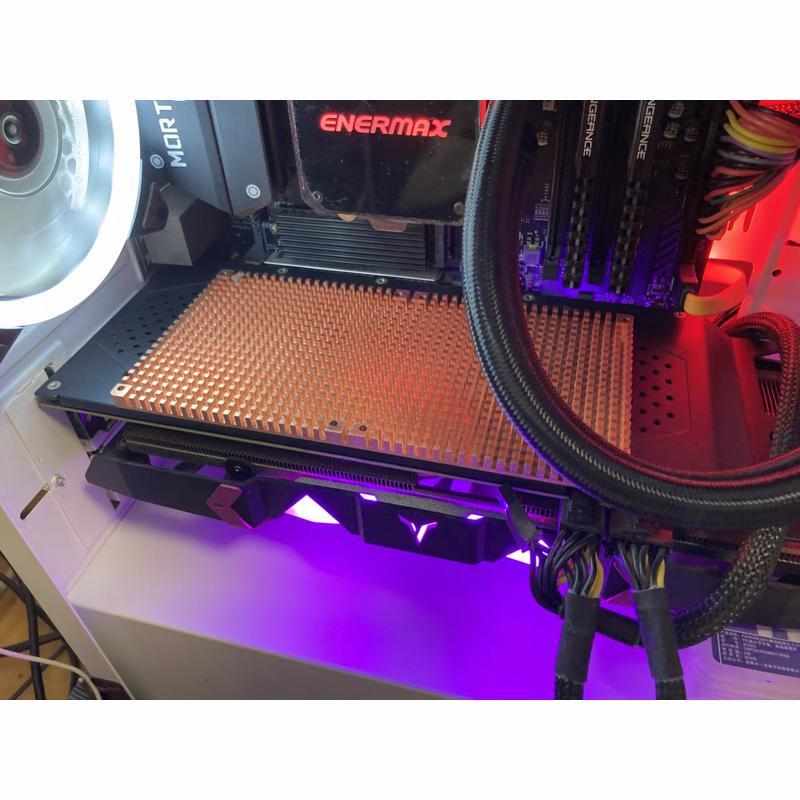 纯铜显卡背板散热器片RTX3090 3080 3060显卡散热器辅助 显存散