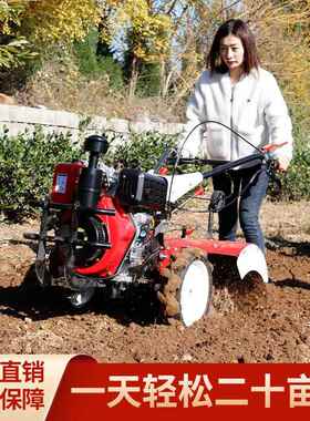 新款油微耕机四驱耕旋机农用VKC柴小型开沟机耕田起垄犁地新耕型