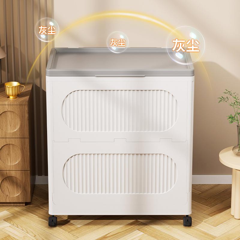 儿童玩具翻盖收免纳盖箱储NMDJ8873物箱大号放服安装大装被翻衣收