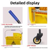 酒店家用加厚大尺寸手动挤水车清洁车餐厅清洗拖把单桶烘干地板拖