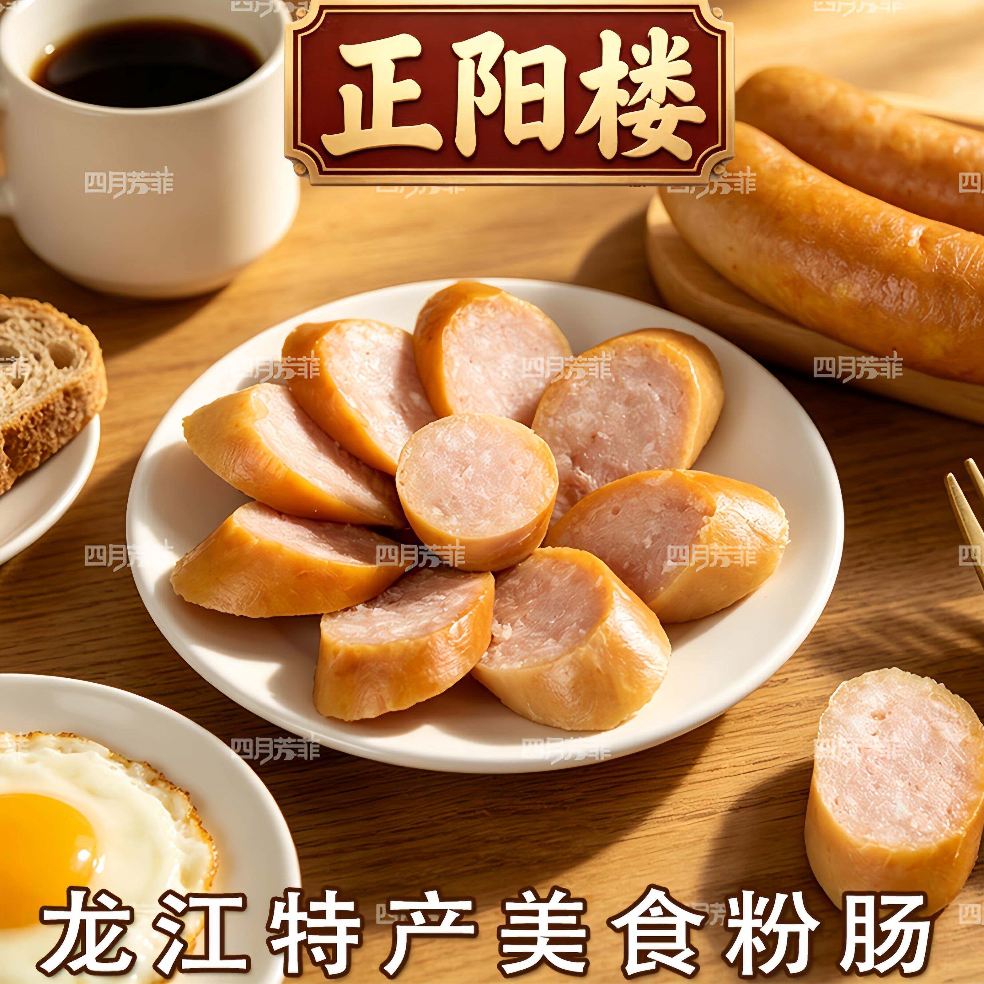 哈尔滨红肠正阳楼粉肠东北特产特色美食小吃猪肉类熟食年货零食