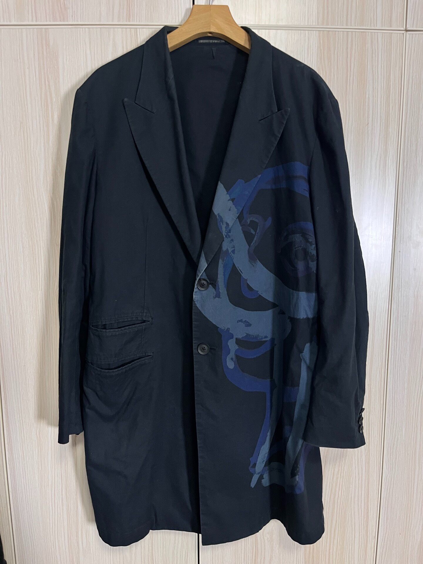 YOHJI YAMAMOTO Blue Print Black Blazer