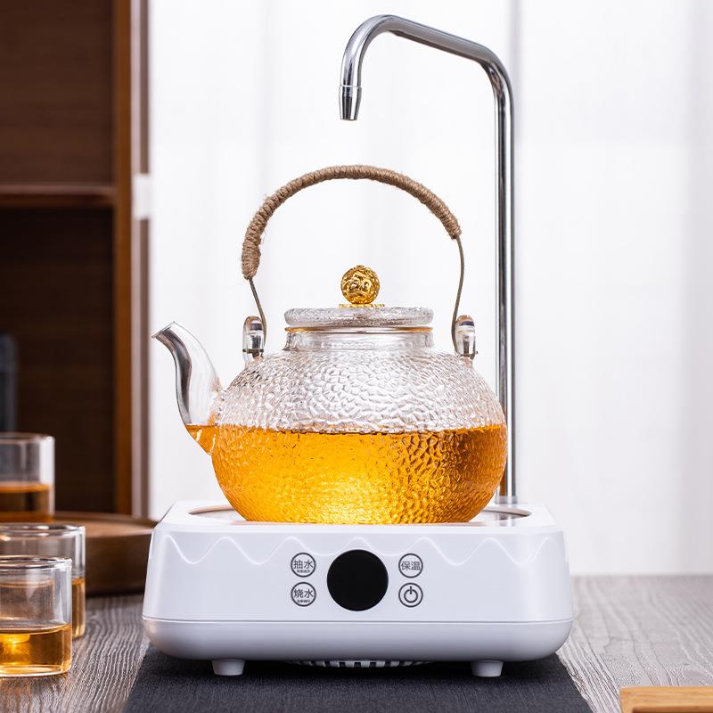 电陶炉煮茶自动抽水迷你小型非电磁炉玻璃铁壶铜壶银壶加热煮茶器