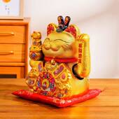 创意摇招财摆猫中大号厅家居客件装 饰中小号招品开业礼乔迁新居手