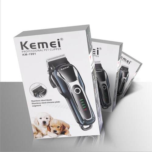跨境KEMEI科美理发剪KM1991大容量液晶显宠物理发剪快充持久续航