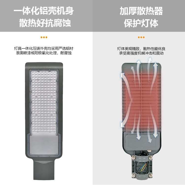 市电路灯外贸高亮款铝材道路工程照明户外防水市政路灯头厂家批发