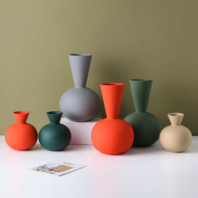 莫兰迪色简约北欧ins风陶瓷花瓶室内软装装饰摆件插花花瓶装饰品,特色手工艺,其他特色工艺品,淘宝优惠券,粉丝福利购,淘宝优惠卷