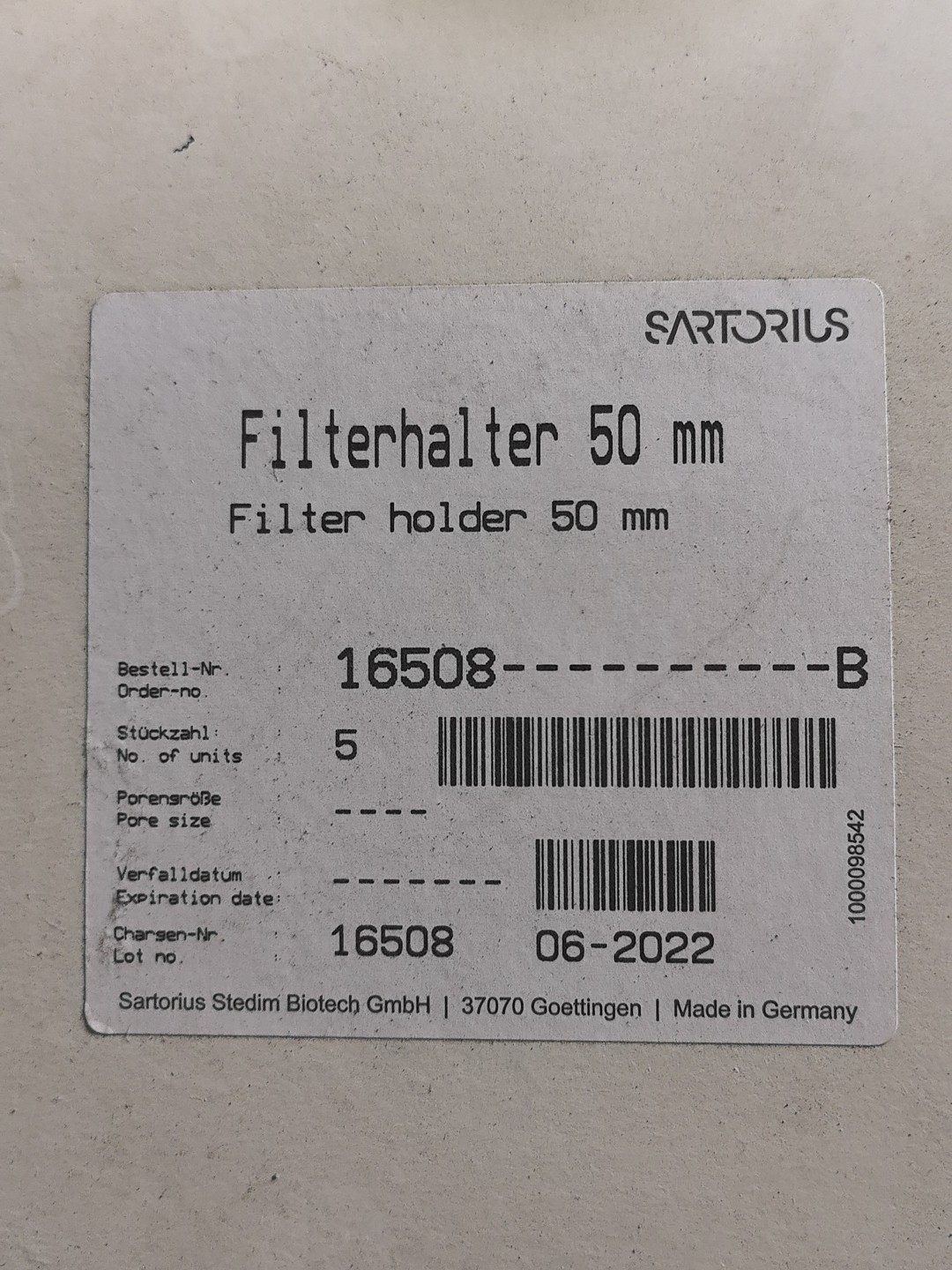 赛多利斯过滤器