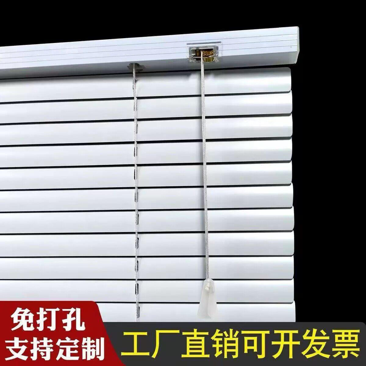 铝合金百叶窗帘免打孔化妆室厨房遮光升降卷帘浴室阳台百页手拉帘