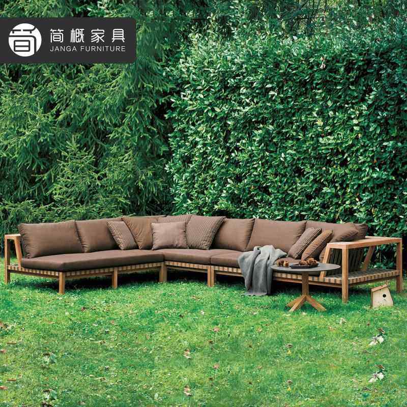 北欧户外实木墅家具室外院海边沙滩961民宿L型沙发别花园实木茶庭,住宅家具,户外沙发,淘宝优惠券,粉丝福利购,淘宝优惠卷