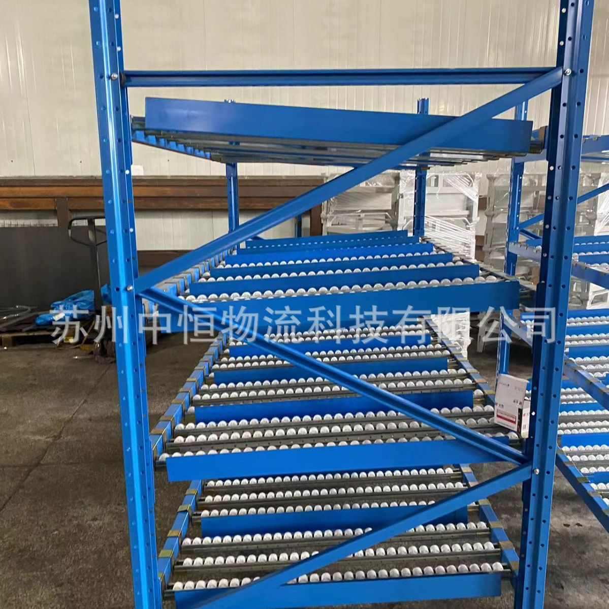 厂家批发自滑导向仓库滚动式货物架仓库车间分拣区滑轨流利条货架