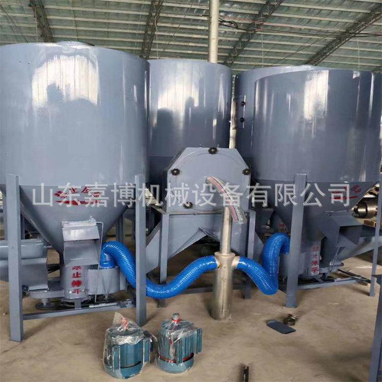 养蛋鸡用立式粉碎搅拌机 1吨豆粕稻壳自吸 干粉料腻子粉搅拌机