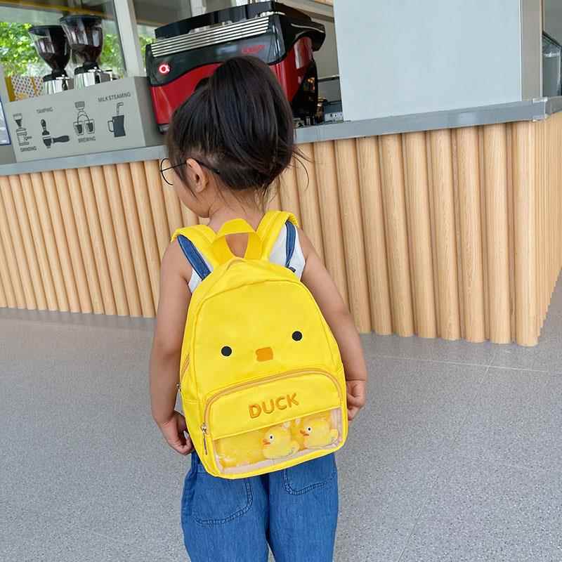 小黄鸭书包幼儿园女生3-4-6岁大、中、小班男生新潮5肩萌双肩包