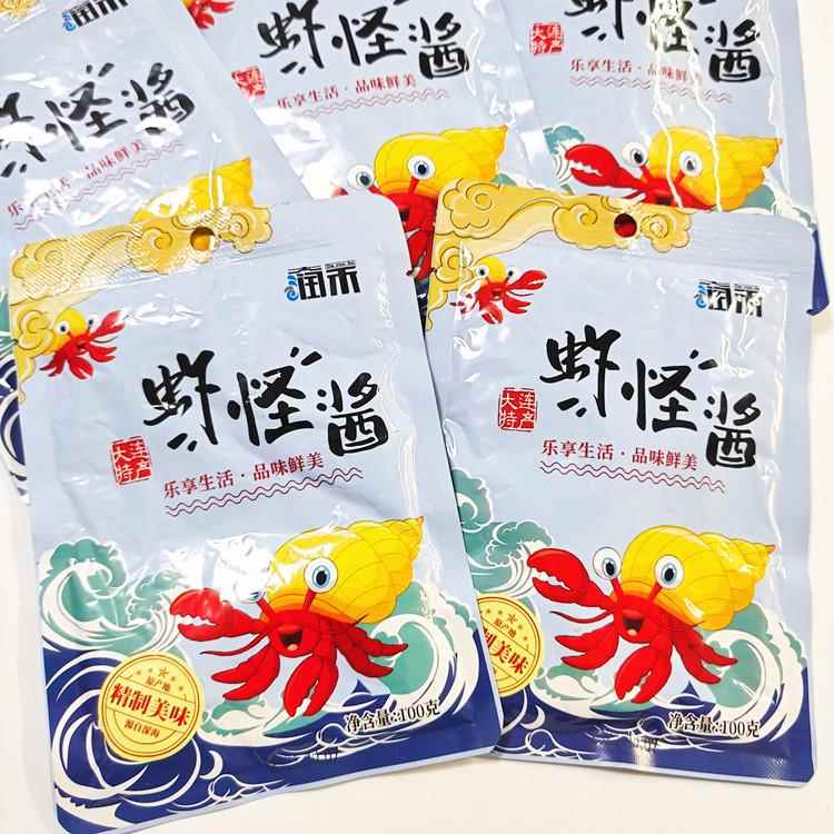 即食大连润禾虾怪酱100克*10袋熟虾酱鲜虾酱蘸酱菜海鲜虾肉酱特产