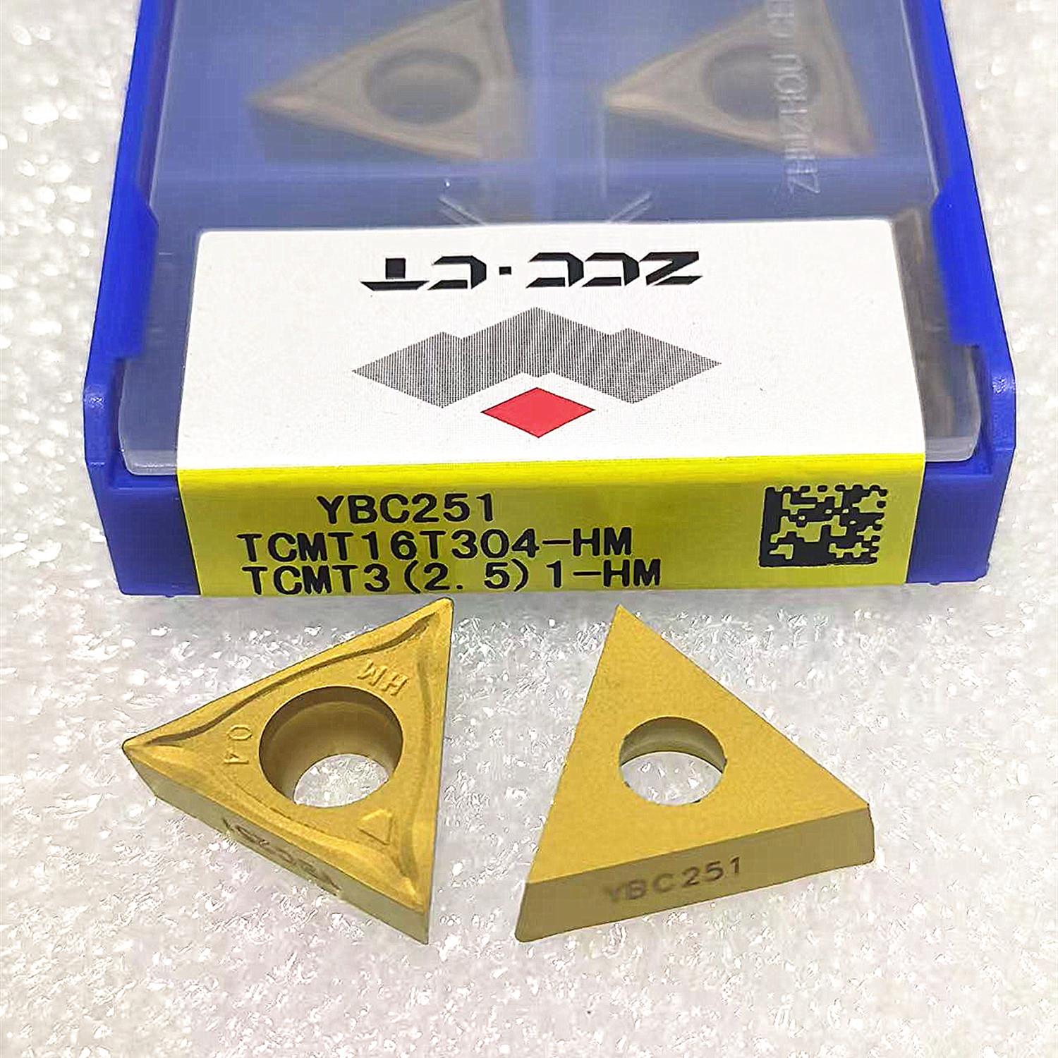 株洲钻石三角形外圆车刀片TCMT16T304/08-HM YBC251内孔刀粒正品