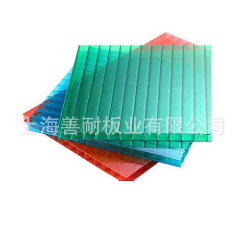 新款直销大量供应米型阳光板 透明彩色雨棚阳光板 双层抗紫外线PC