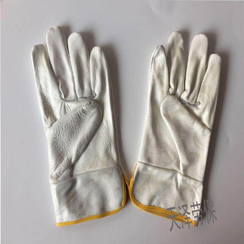 全头层牛皮短款电焊手套耐磨舒适防烫 劳保防护 焊工烧焊司机整背