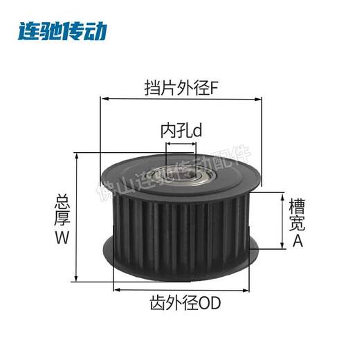 8m涨紧轮 同步轮 8M22齿槽宽27/32 调节指向轮/惰轮 孔45号带轮