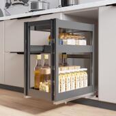 欧红尼志三碗392碟拉篮小尺寸厨工房橱柜太空铝合金具调味带层阻