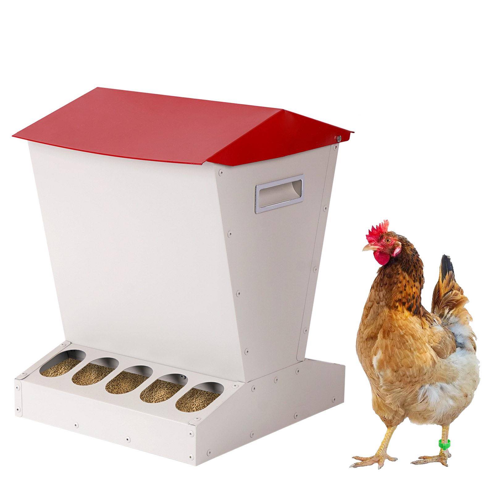 新款鸡料槽自动喂鸡槽饲料槽立式鸡食槽防鼠家禽喂养槽