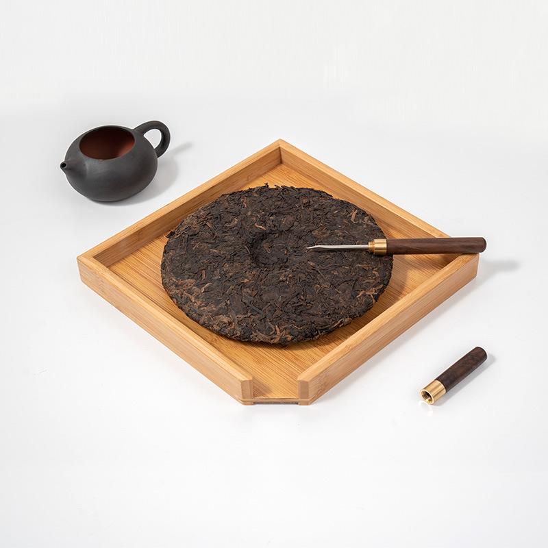 厂家竹制普洱分茶盘实木赏茶盘茶叶审评盒开茶器茶刀针撬茶盘
