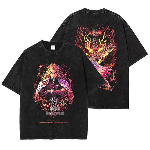 H Demon Slayer T-Shirt - Kyojuro Rengoku, Giyu Tomioka
