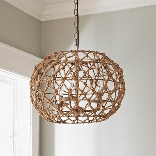 xwjyd035波西米房亚麻绳编织吊灯创卧室书主意灯餐厅艺术灯具设师