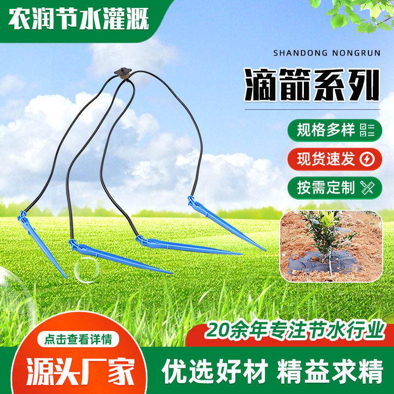 自动浇花器大棚盆栽花卉果树育苗用带压力补偿滴头一出四滴箭套