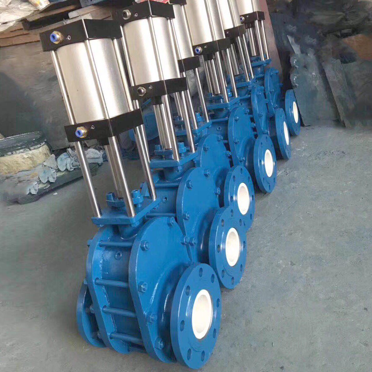 定制气动陶瓷双闸板阀Z644TC闸阀耐磨损耐腐气力输灰双插板出料阀