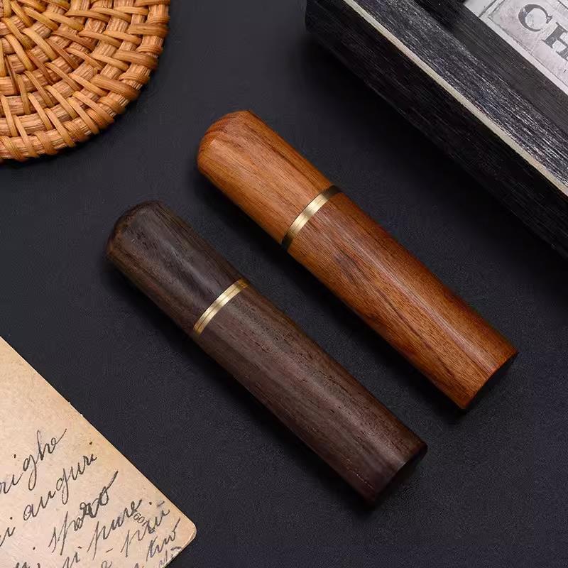 木质牙签筒檀木工艺礼品便携式牙签罐红木小摆件酒店饭店牙签盒