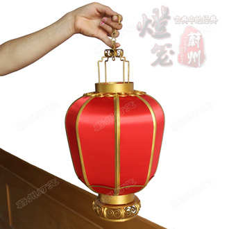 古典坛形金黄灯 仿古 彩灯 工艺品 装饰 喜庆 手工制作 手提 吊灯