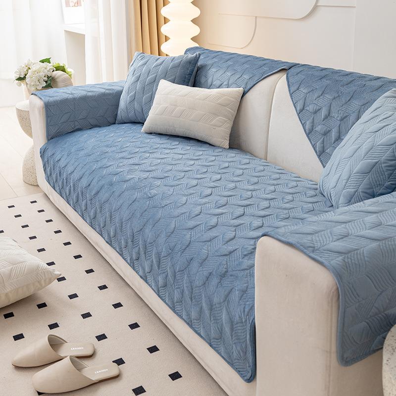 沙发垫四沙发坐垫防季滑沙552套简发约罩纯色轻奢