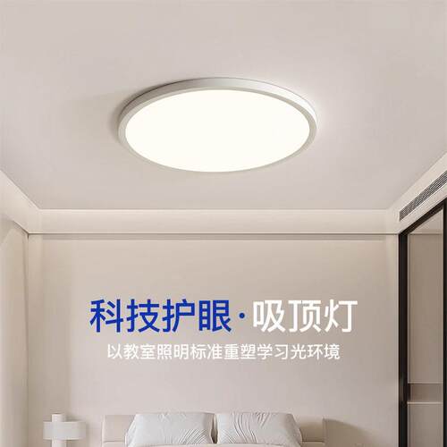 瑞普超薄贴合吸顶灯现简约餐厅卧室灯全光谱客厅灯护眼防虫灯具