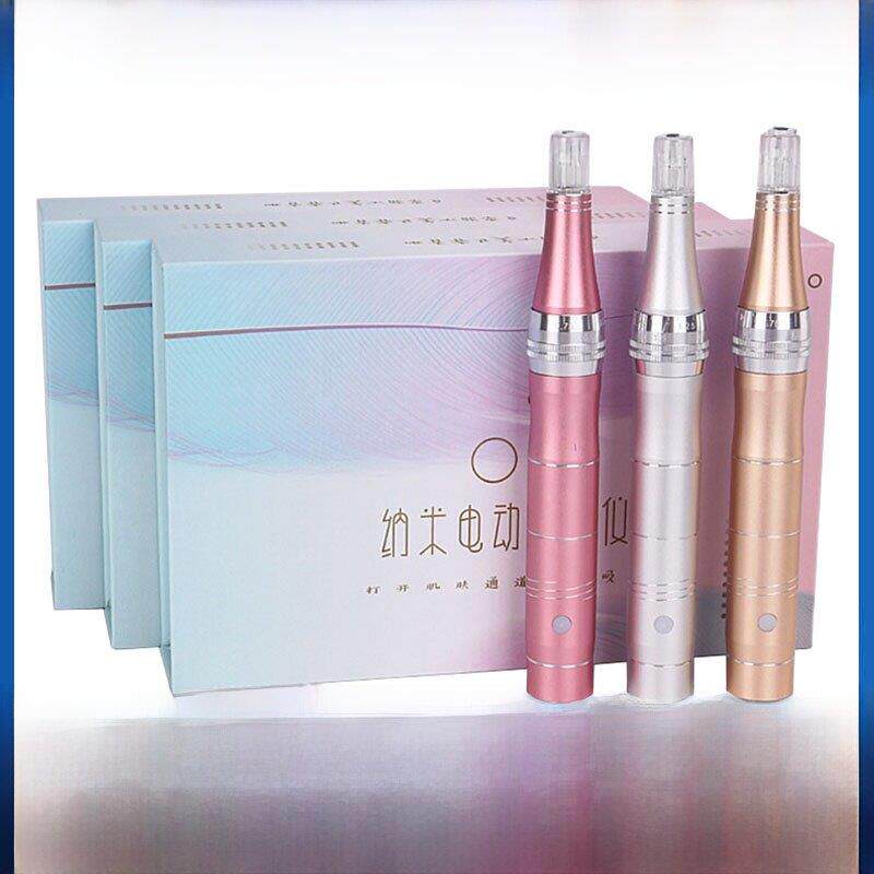 美容院纳米电动微针中胚层飞梭精华MTS微晶笔家用水光晶片导入仪