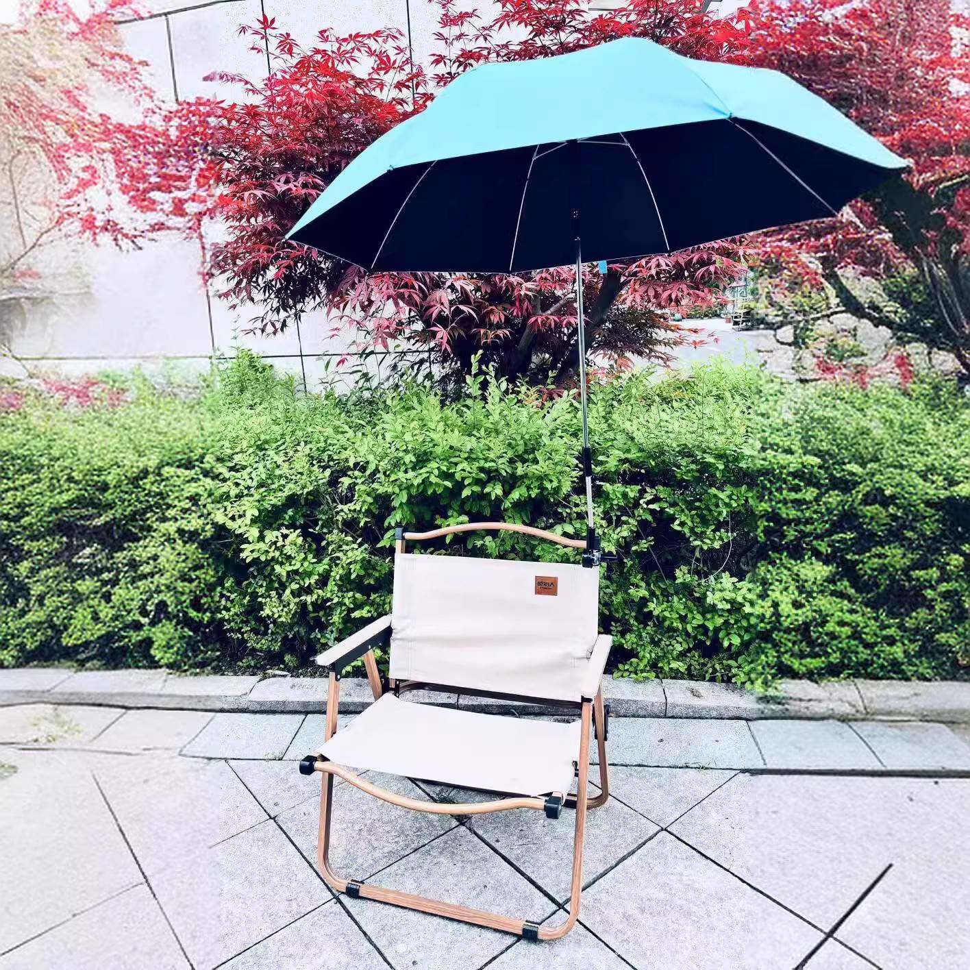 户外露营手推车遮阳棚雨伞支架固定器摆摊野营折叠篷钓鱼通用配件