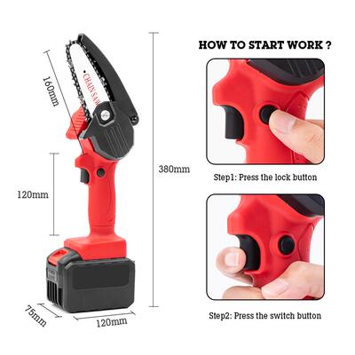 小PQY型充电电式修枝锯园林伐木修剪电动锯锂电链锯迷你电锯