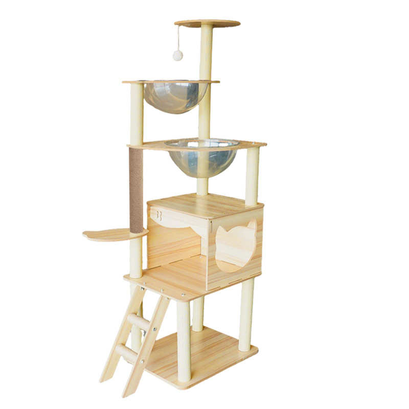 猫爬架猫窝猫树一体猫抓板猫架子家用不占地太空舱非实木猫咪跳台