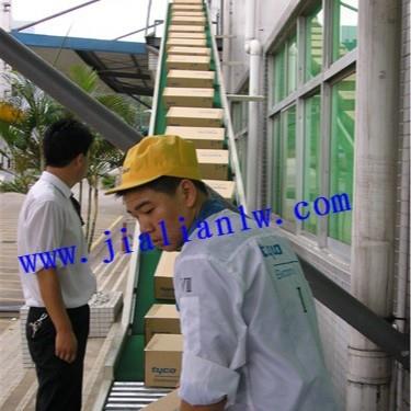 四楼下货传输带自动传送带楼层楼梯货物传送带PVC防滑传送机