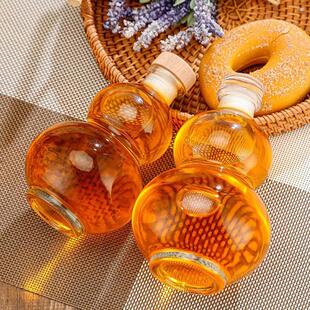 创意葫芦瓶玻璃酒瓶茶饮瓶冷萃瓶果酒瓶密封空瓶子可定制瓶身印刷