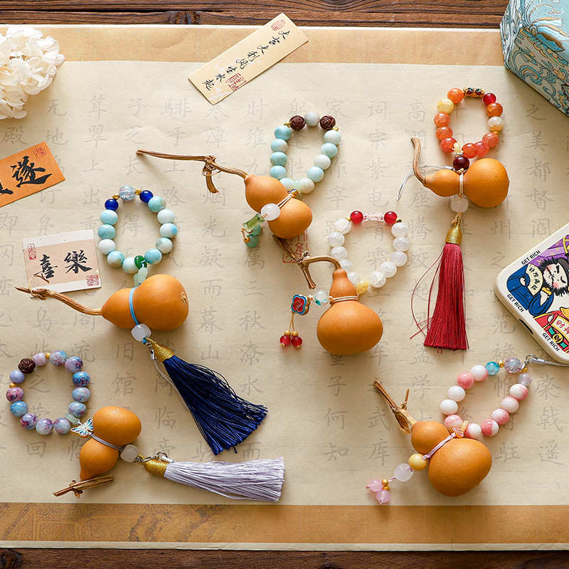 新款小葫芦手把件文玩手捻可爱小胖墩装饰品摆件男女盘玩迷你挂件