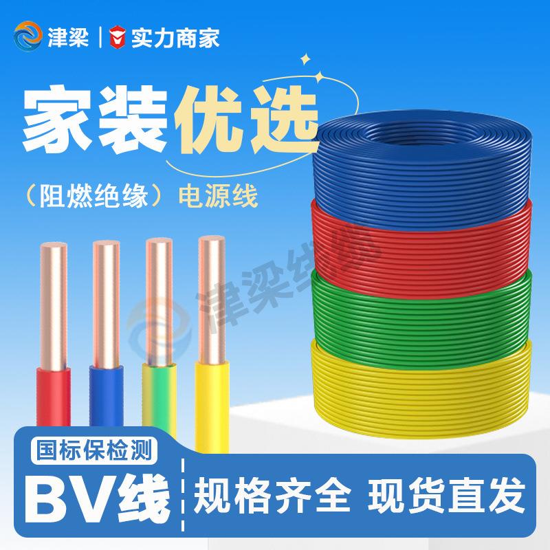 全球热销BV电源线4/6/10平方电缆线户外移动电源插座电线国标铜芯