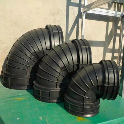 PE90度直通三通45度塑料排水管直接波纹管弯头200300400接头