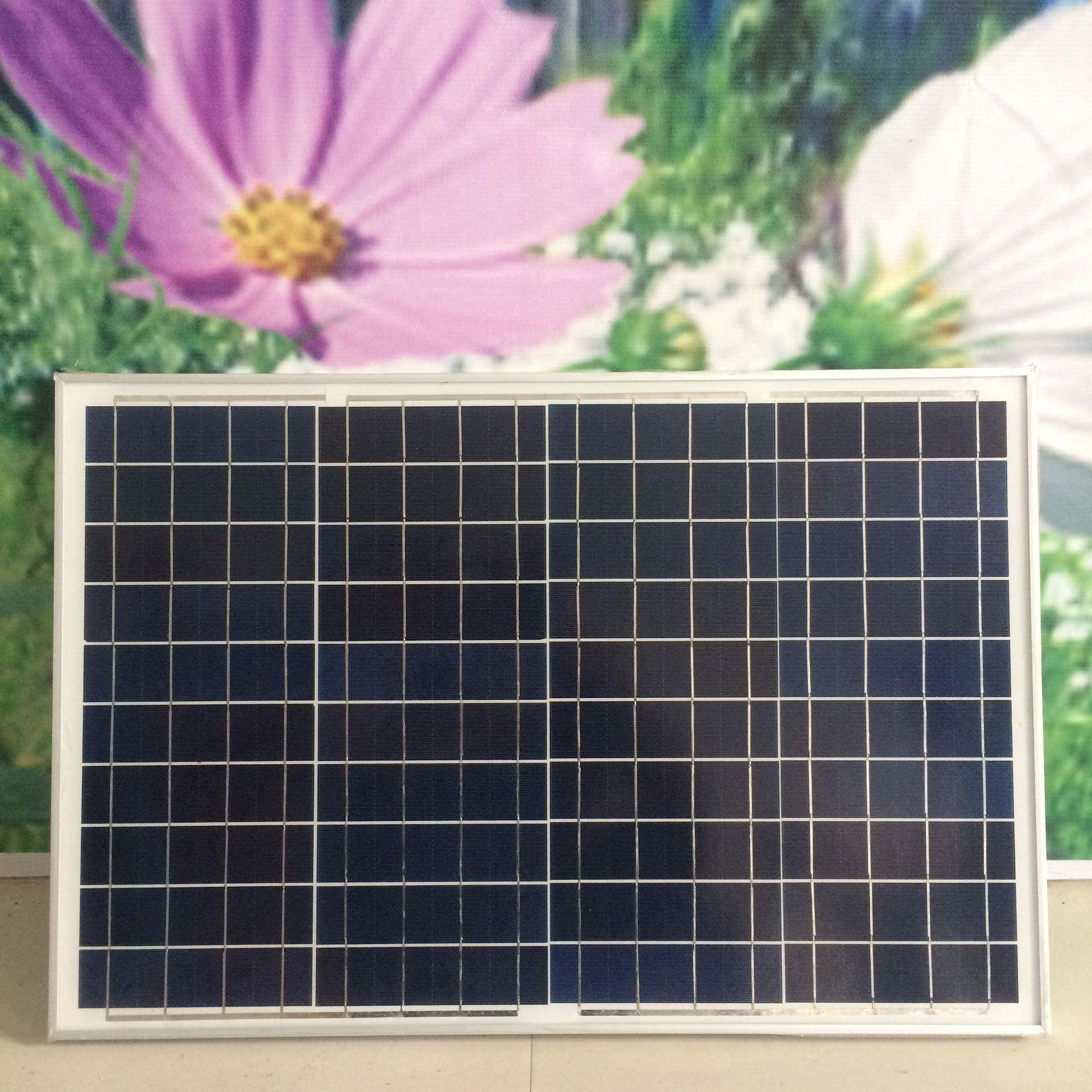 源头工厂直销多晶太阳能电池板40w12v监控系统充电光伏发电板