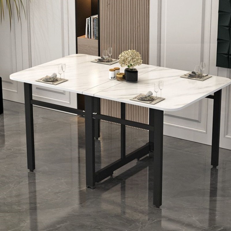 实木折叠餐桌超薄免安装可移动可伸缩折叠式饭桌子多功能新款