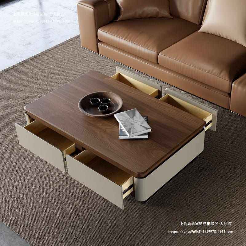 实木岩板茶几胡桃木色灰色烤漆现代简约轻奢长方形茶几电视柜,住宅家具,电视柜,淘宝优惠券,粉丝福利购,淘宝优惠卷